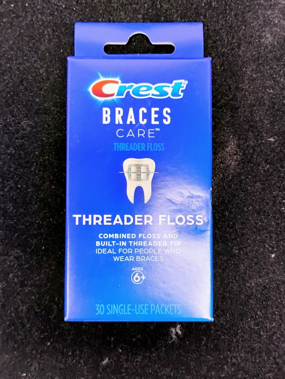 1 Box Crest Braces Care Threader Floss 30 Single-Use Packets Discontinued